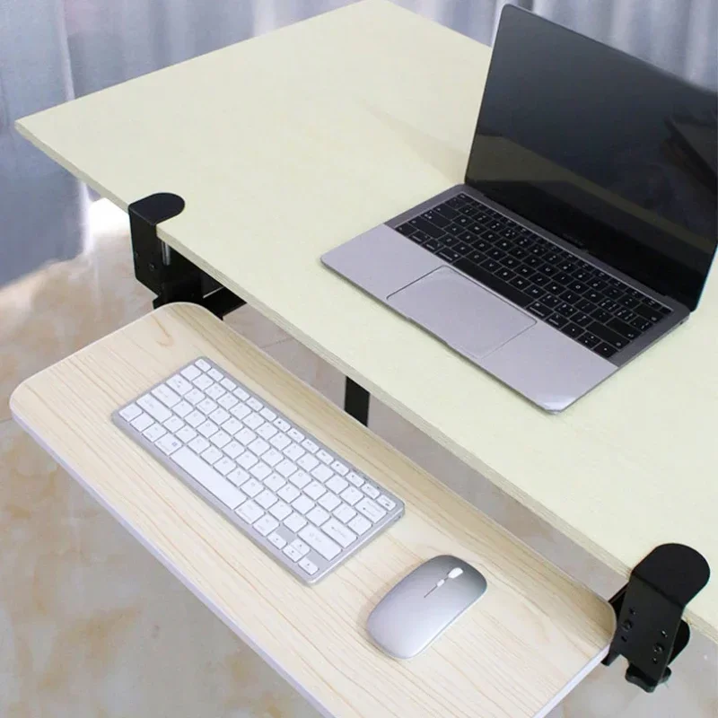 Keyboard Tray Under Desk - Keyboard Storage Rack Slide-Out Under Desk