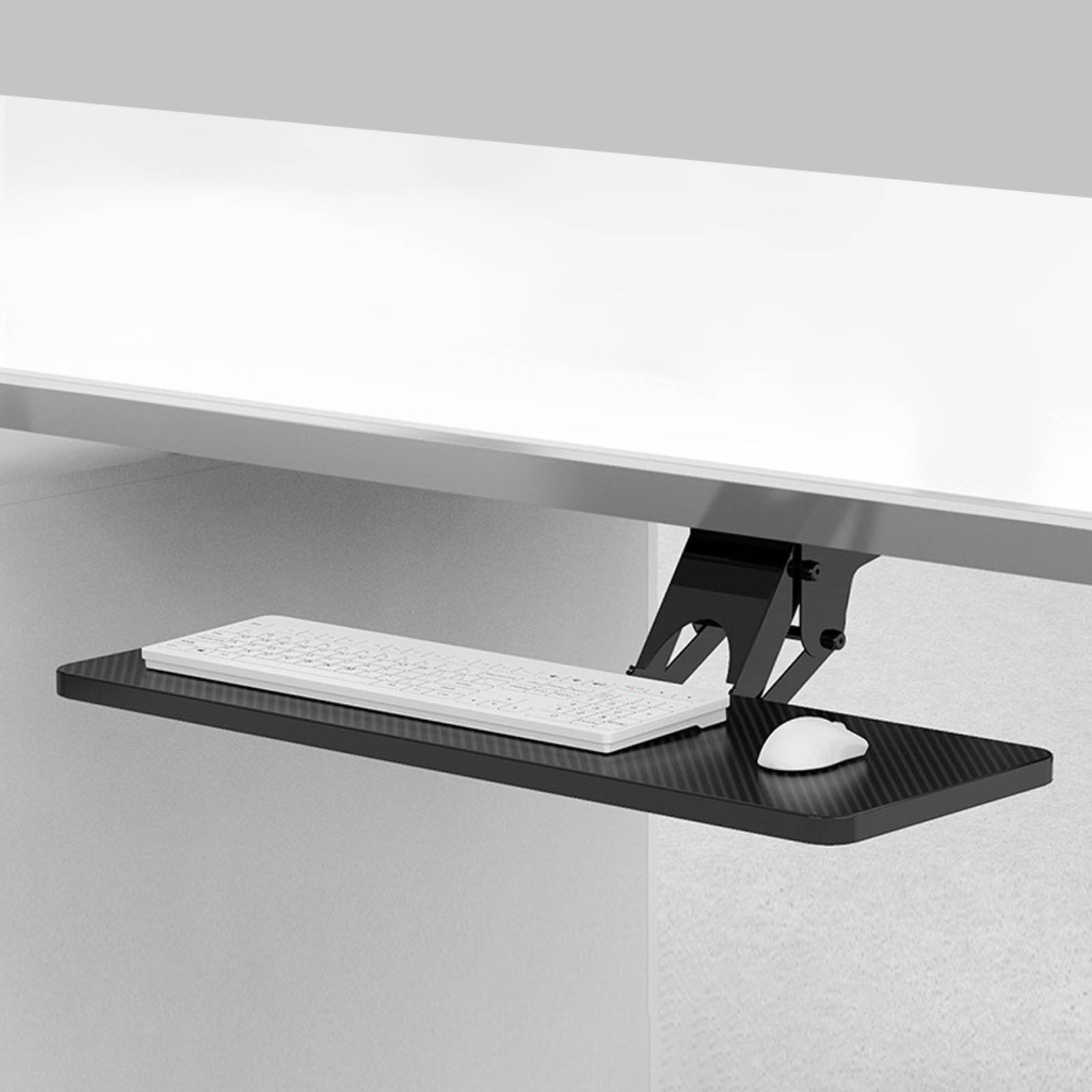 Keyboard Tray Under Desk - Under Desk Keyboard Tray Clutter Uncluttered
