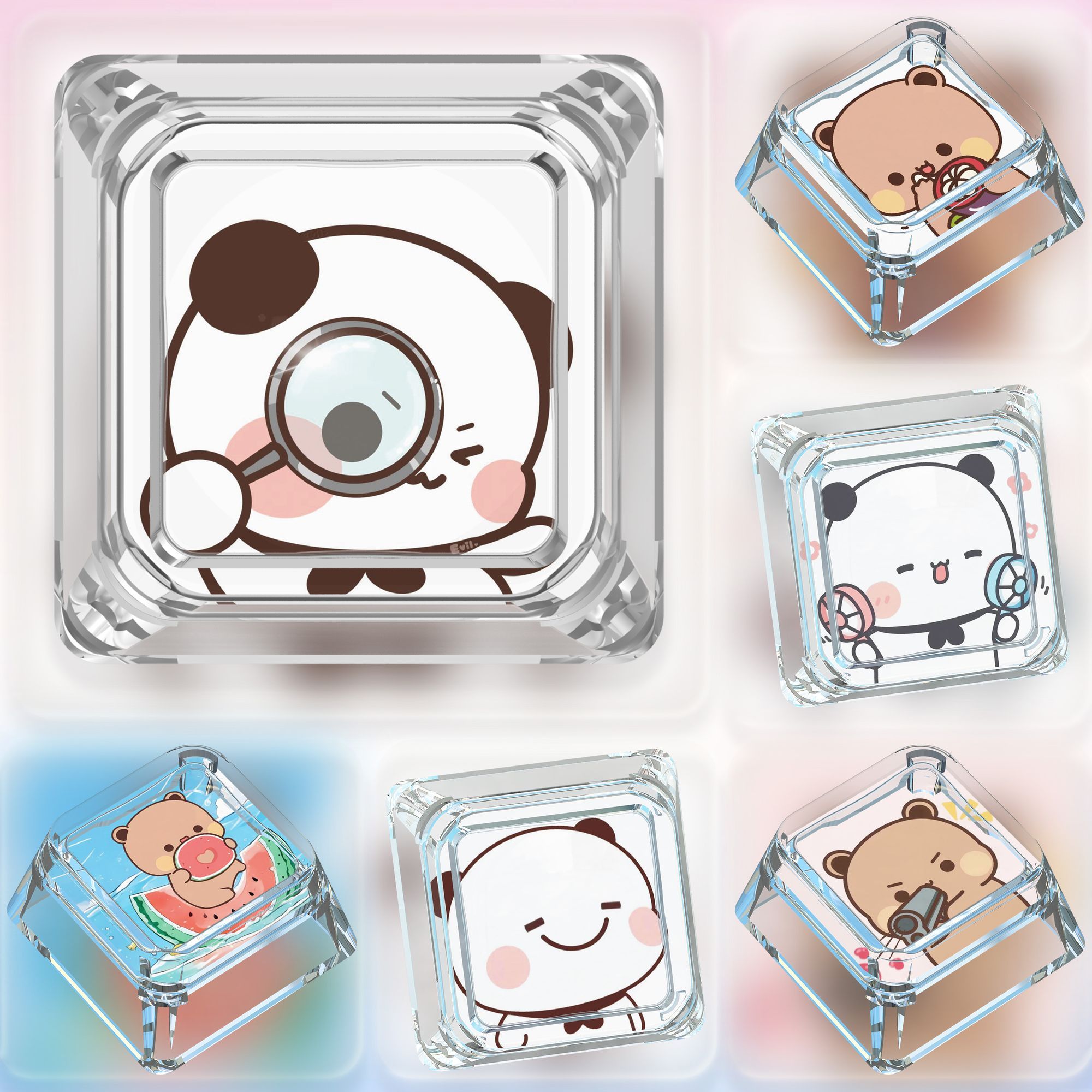 Home Office Kit - Cute Bubu Dudu Keycaps ABS Custom