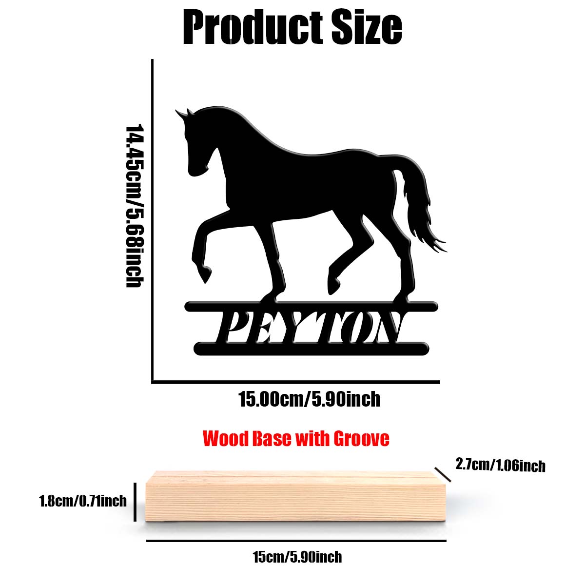 1Pc Csutom Running Horse Woode - огляд і ціна Home Office Gifts