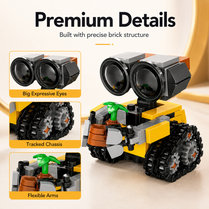 Mini Robot Building Blocks Set - огляд і ціна Home Office Kit