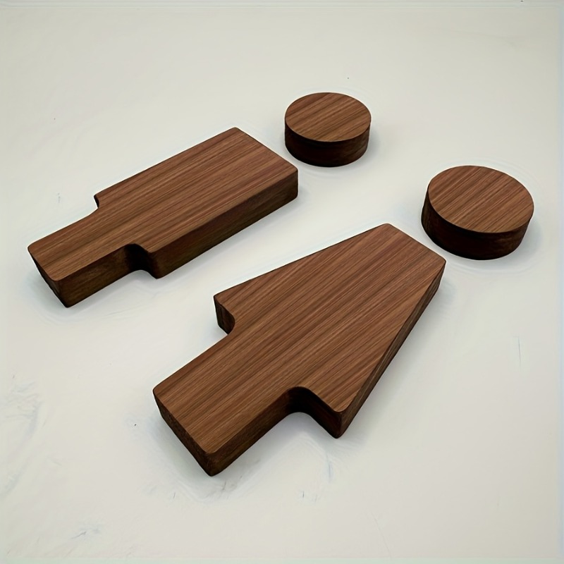 2PCS Wooden Bathroom Sign for  - огляд і ціна Home Office Setup