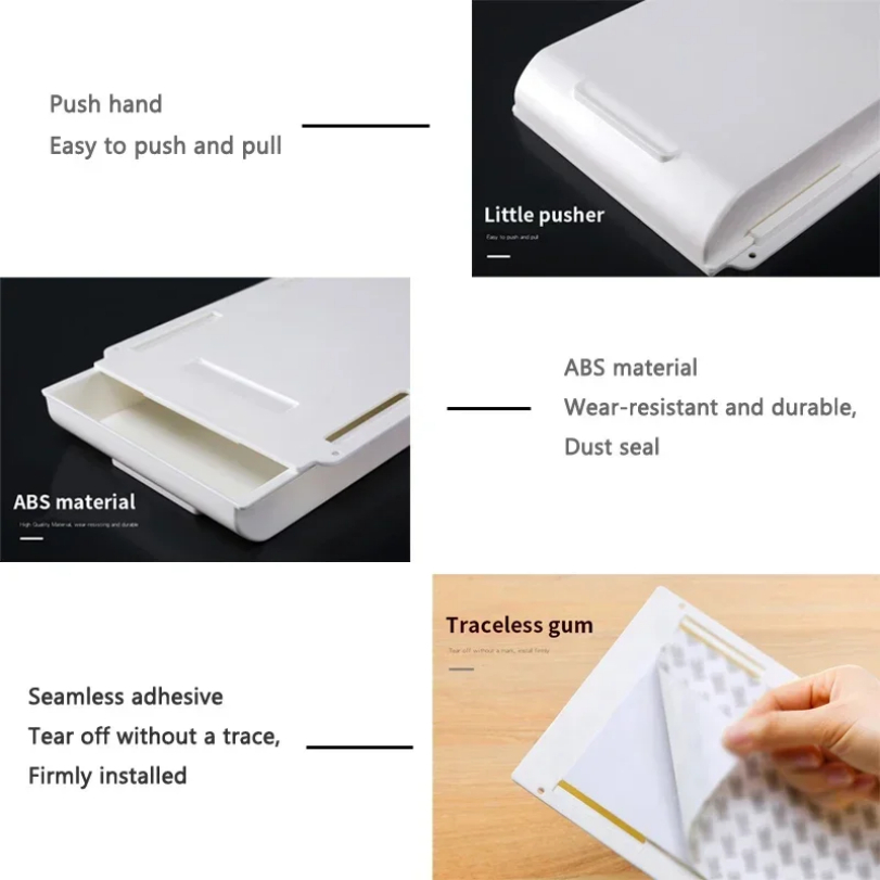 Hidden Storage Box SelfAdhesiv - огляд і ціна Home Office Desk With Drawers