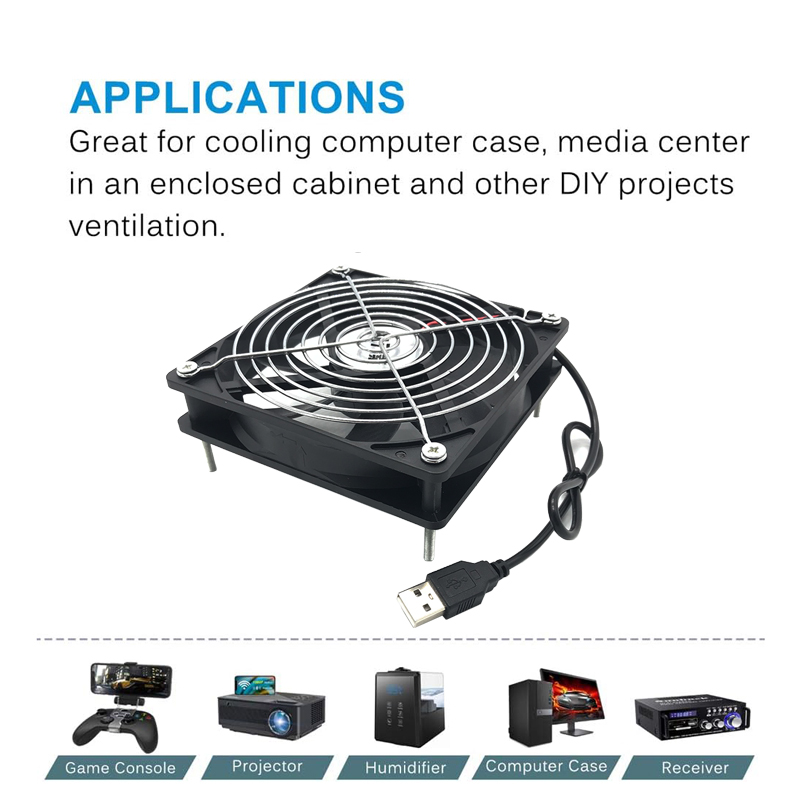 8/12cm 12V USB Powered Compute - огляд і ціна Usb Desk Fan
