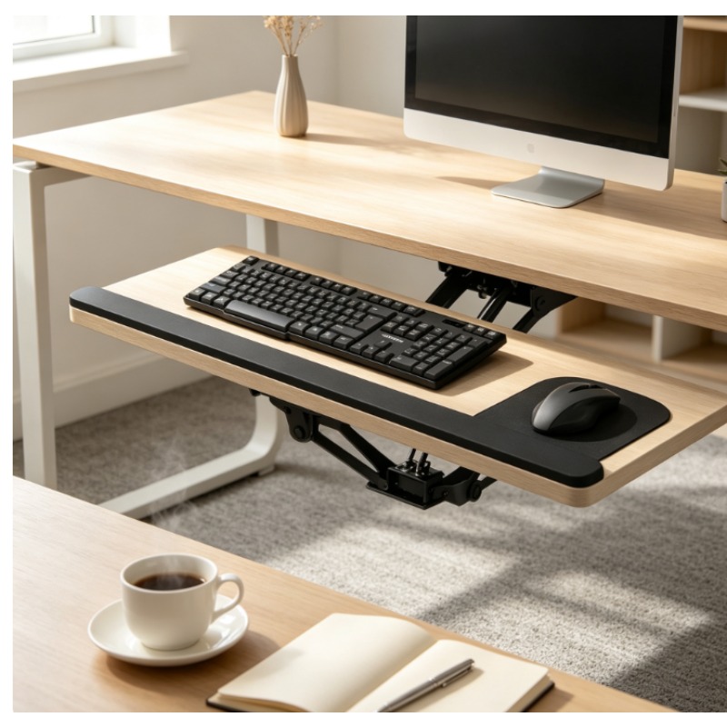 Keyboard Tray Under Desk Slidi - огляд і ціна Home Office Desk With Drawers