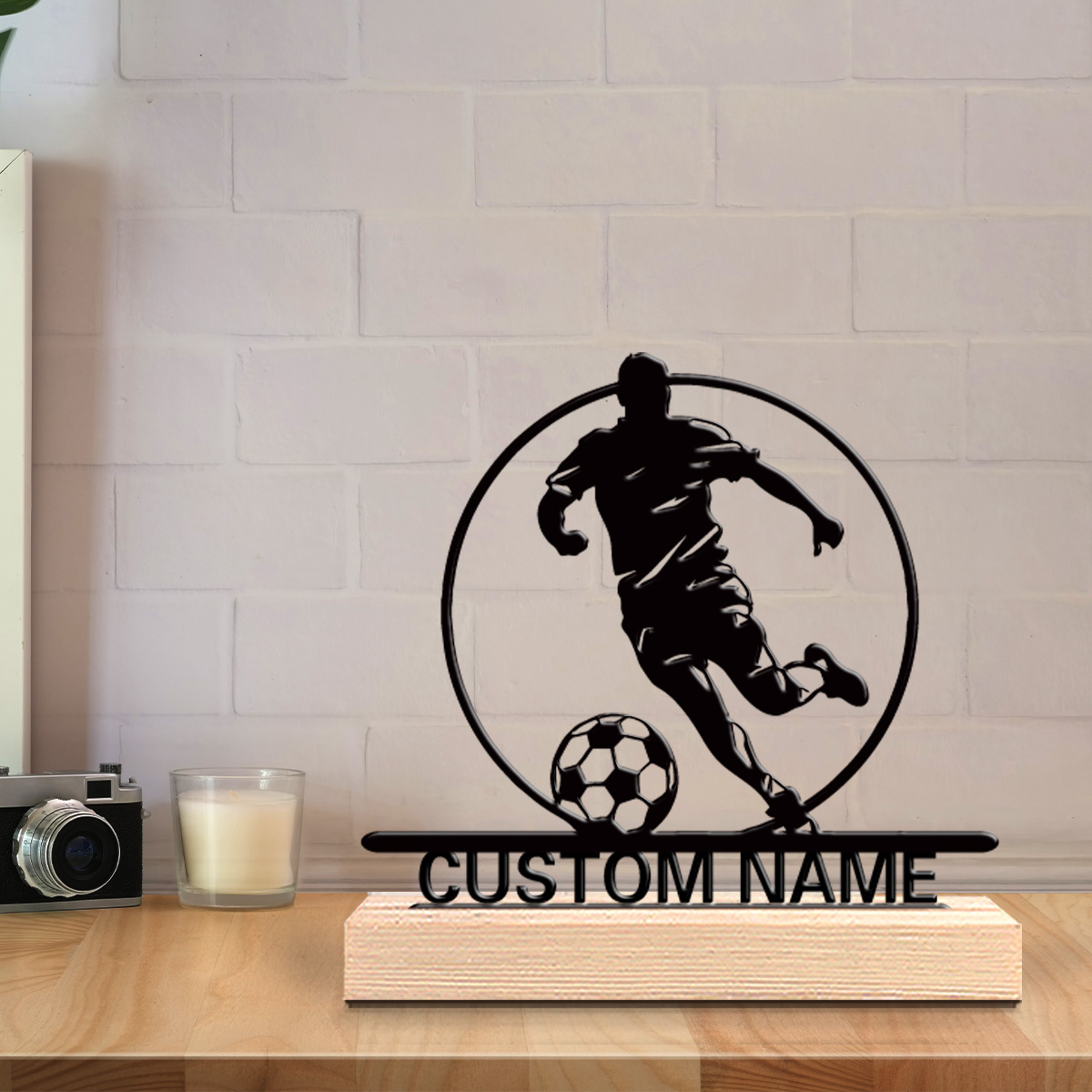 Custom Soccer Player Metal Sta - огляд і ціна Home Office Gifts