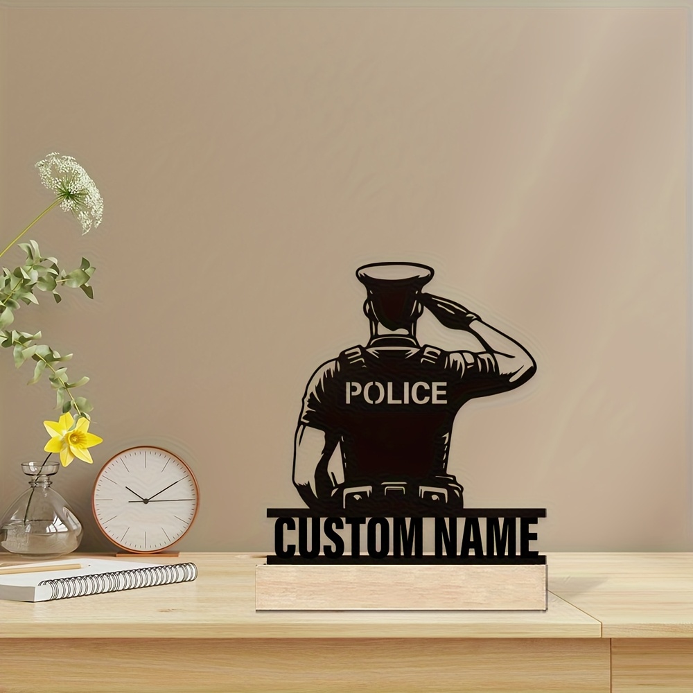 Personalized Metal Police Badg - огляд і ціна Home Office Setup