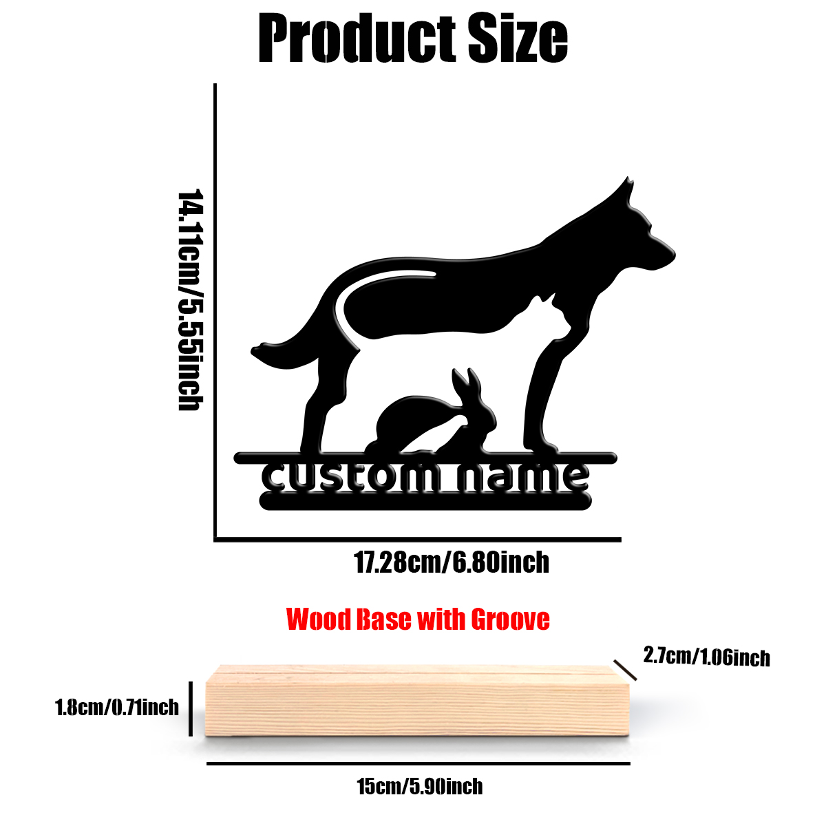 1Pc Csutom Dog Cat Rabbit Wood - огляд і ціна Home Office Gifts
