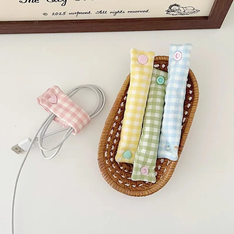 1PC Plaid Phone Cable Organize - огляд і ціна Home Office Call Center