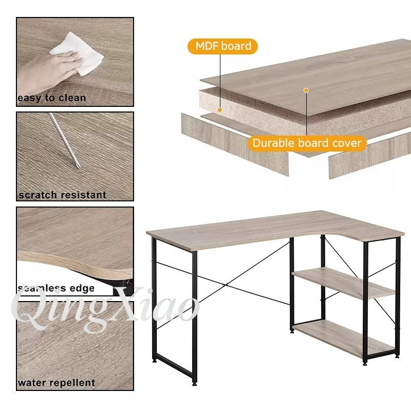 L Shaped Corner Desk With Book - огляд і ціна Home Office Desk With Drawers