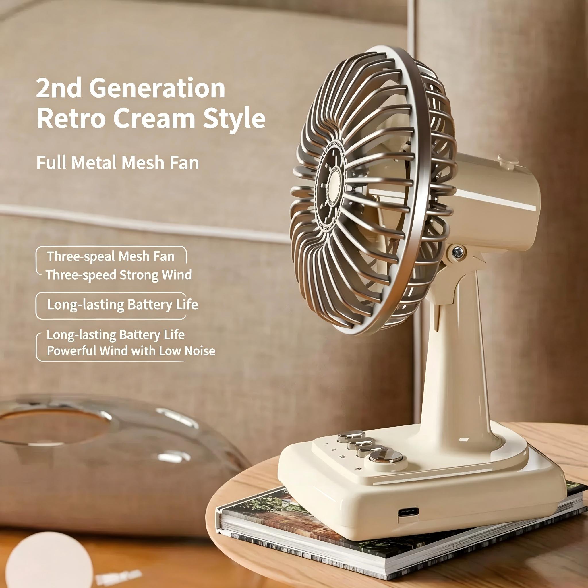Retro Alloy Desktop Fan 3 Spee - огляд і ціна Usb Desk Fan