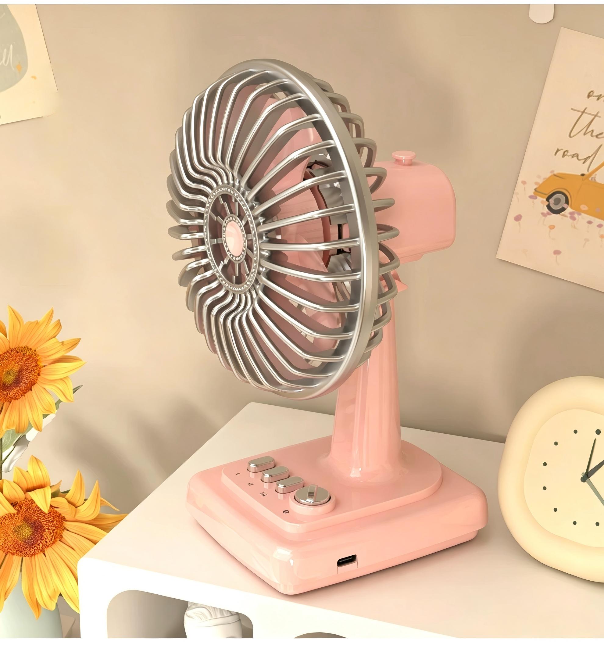 Retro Alloy Desktop Fan 3 Spee - огляд і ціна Usb Desk Fan