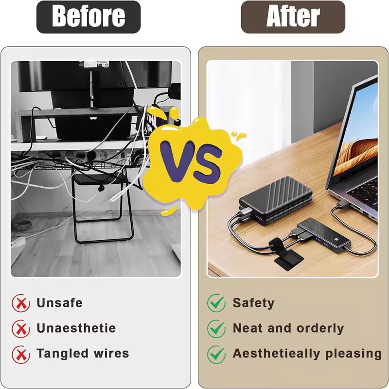Adhesive Under Desk Cable Ties - огляд і ціна Home Office Setup