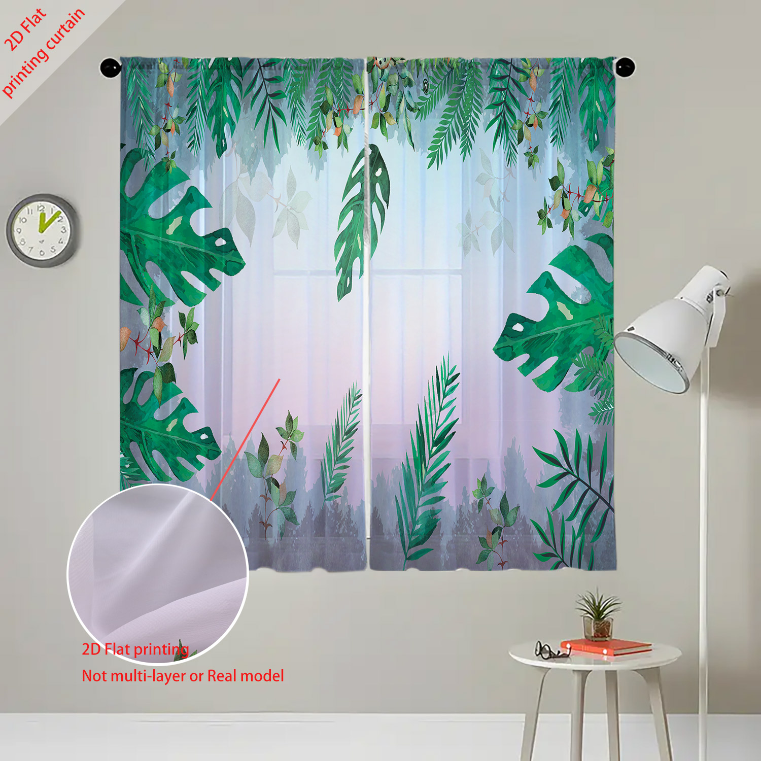 Plant Printed Transparent Scre - огляд і ціна Home Office Windows
