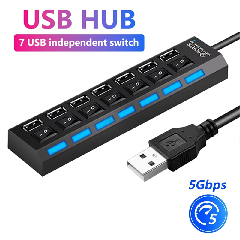 7 Port USB 2.0 Hub Splitter Fo - огляд і ціна Home Office Setup