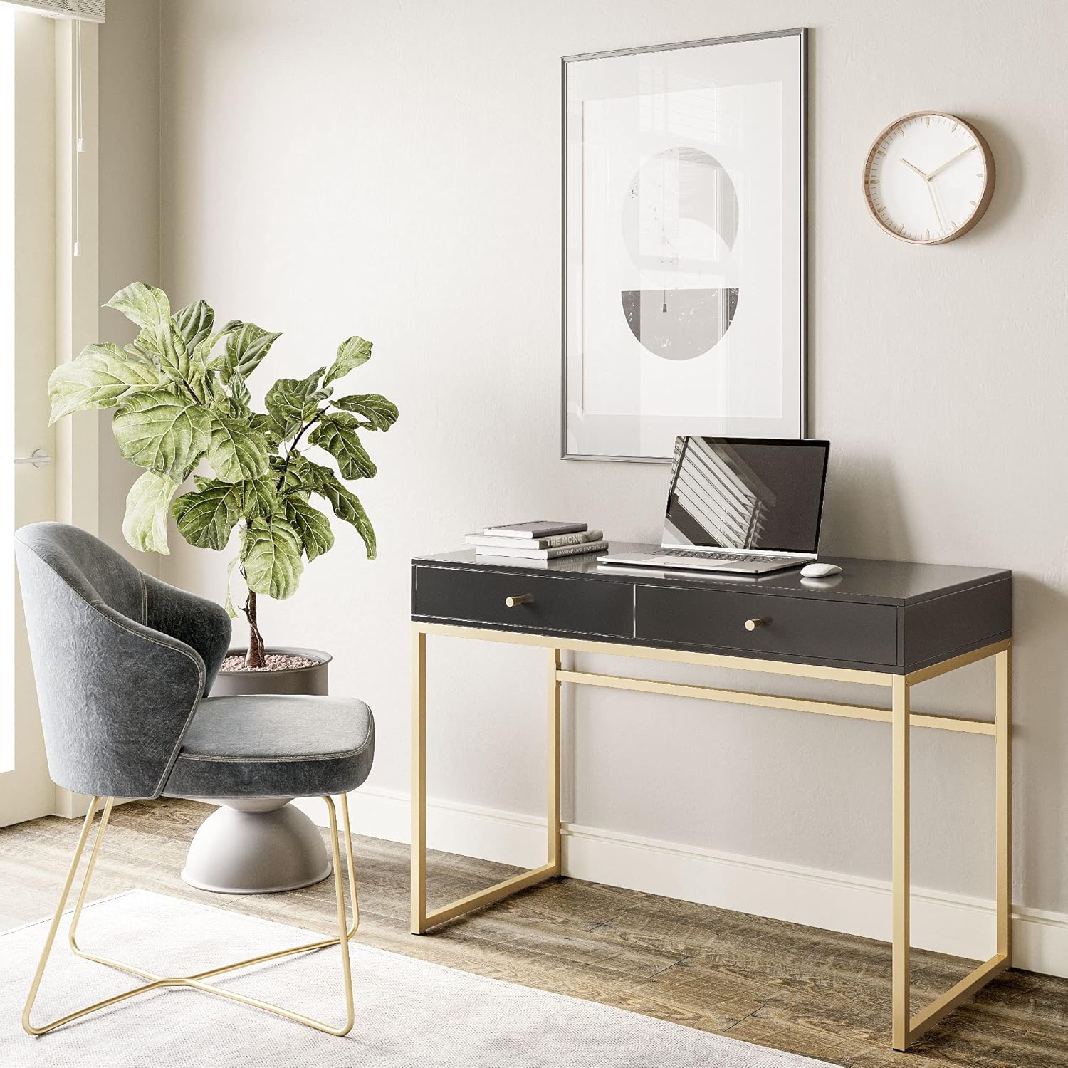42 Inch Makeup Vanity or Home  - огляд і ціна Home Office Desk With Drawers