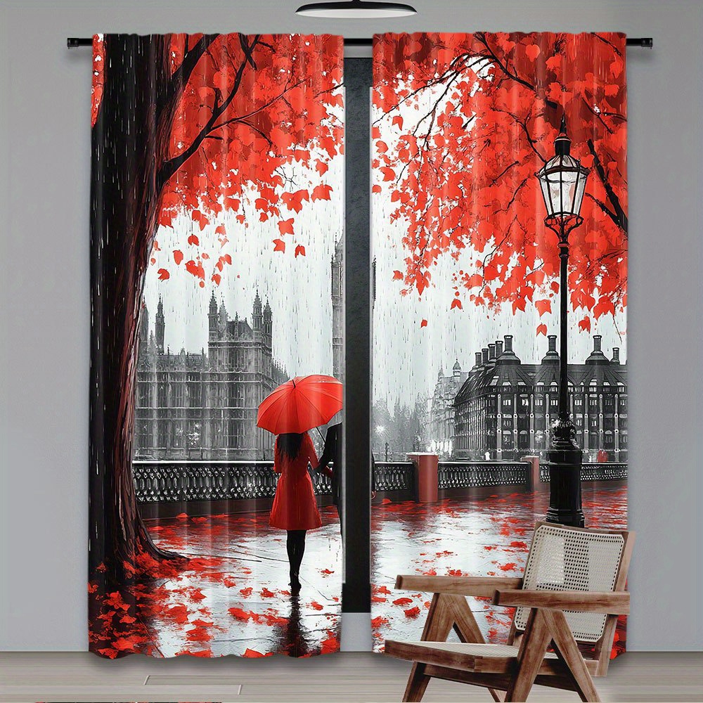 Romantic Autumn Red Leaves Cur - огляд і ціна Home Office London