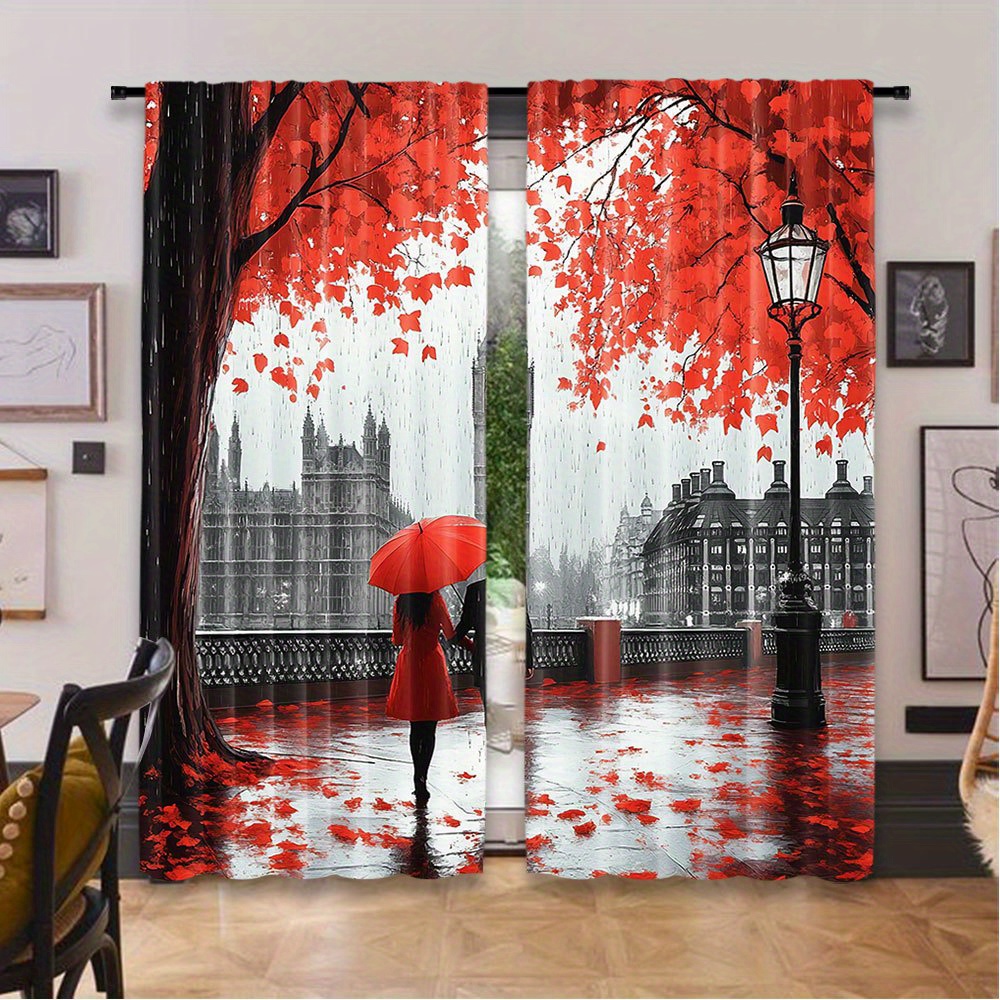 Romantic Autumn Red Leaves Cur - огляд і ціна Home Office London